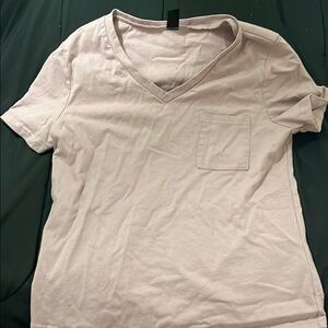 Classic White V-Neck Short Sleeve Tee